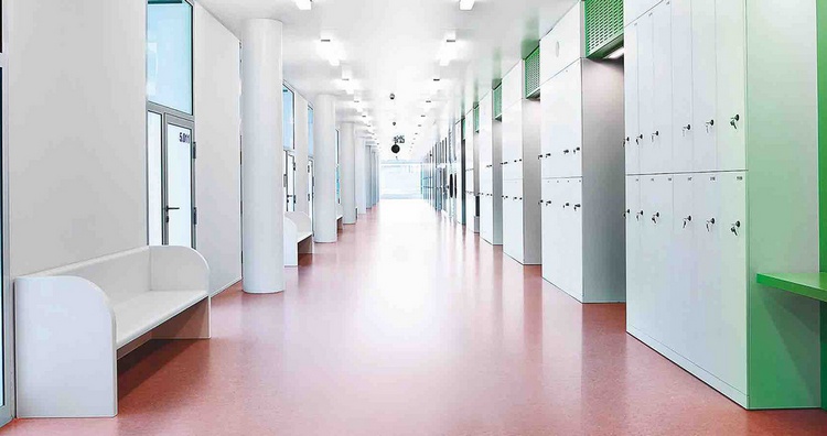 Gerflor Marmorette в интерьере Натуральный линолеум Gerflor Marmorette